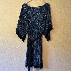CB blue patterned dress. Sz XL
